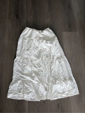 Maxi lined Women’s White Tiered‎ Maxi Skirt boho gypsi